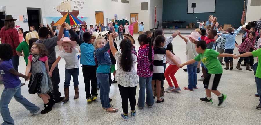 Children folk dance school program joyful movement